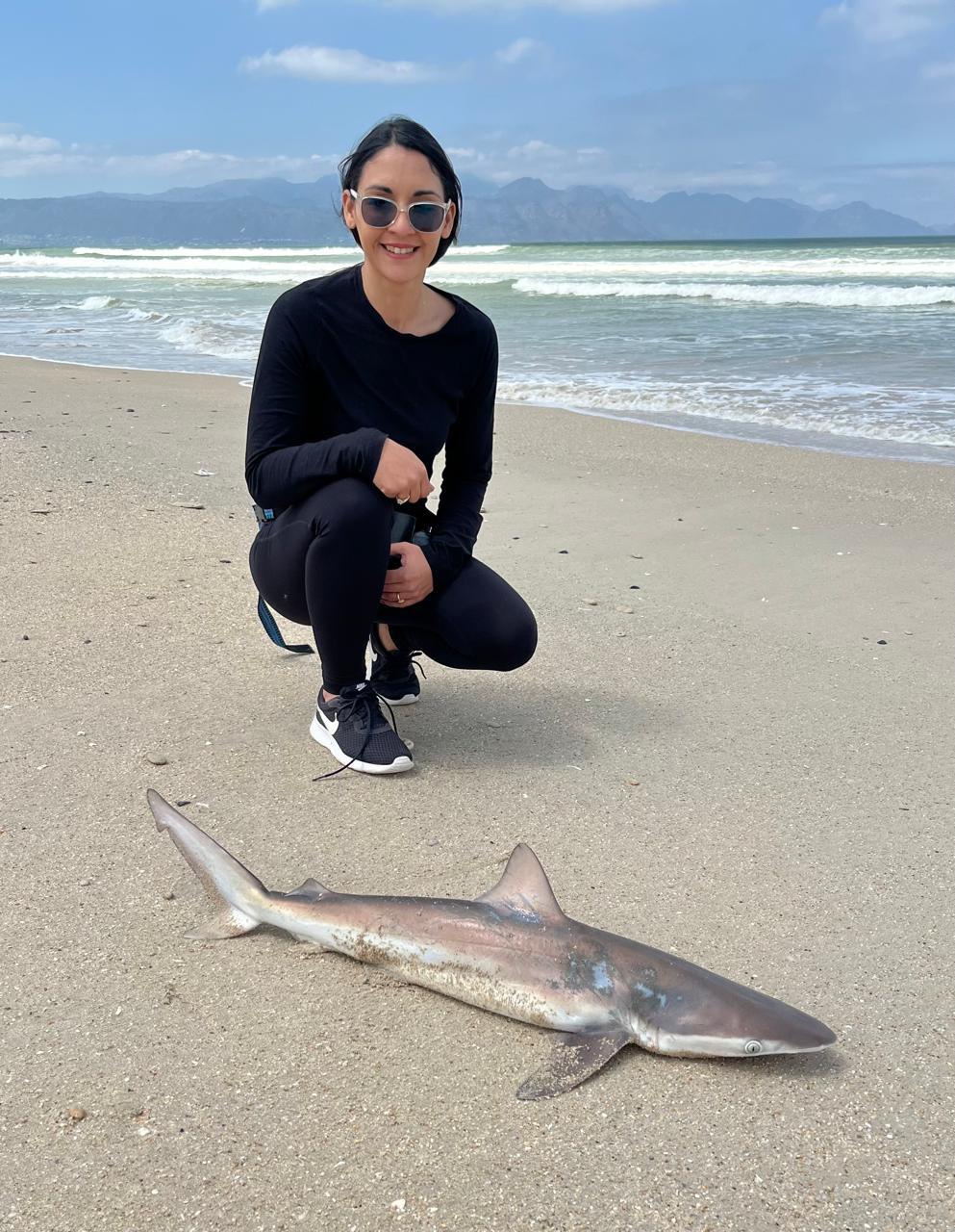 Teacher Najwa enjoying the beach