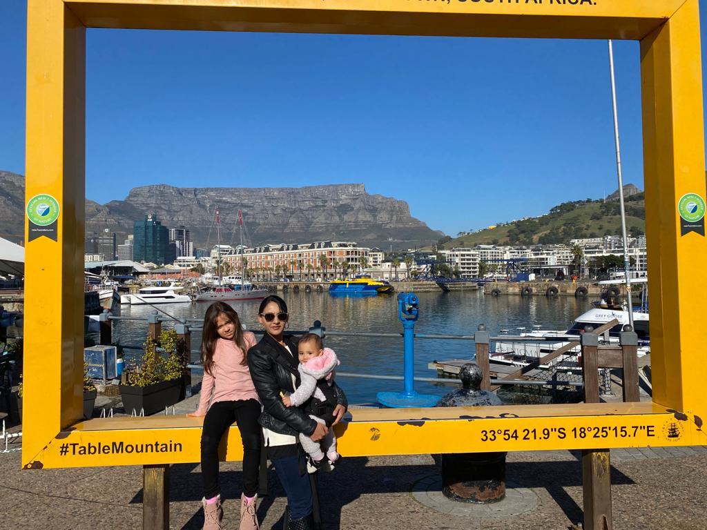 Teacher Najwa with her family in Cape Town
