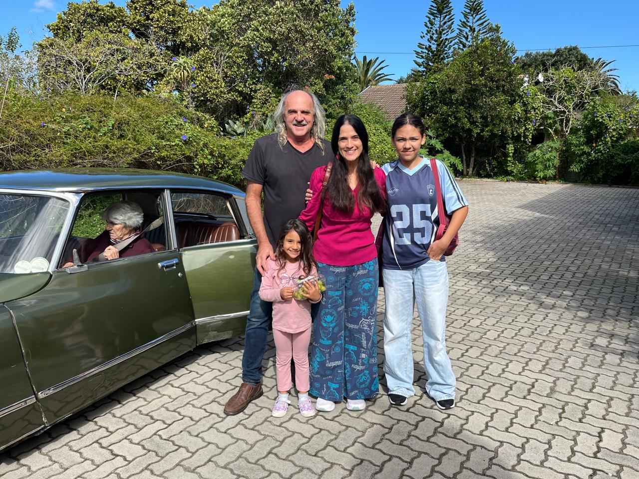 Teacher Najwa with family at home